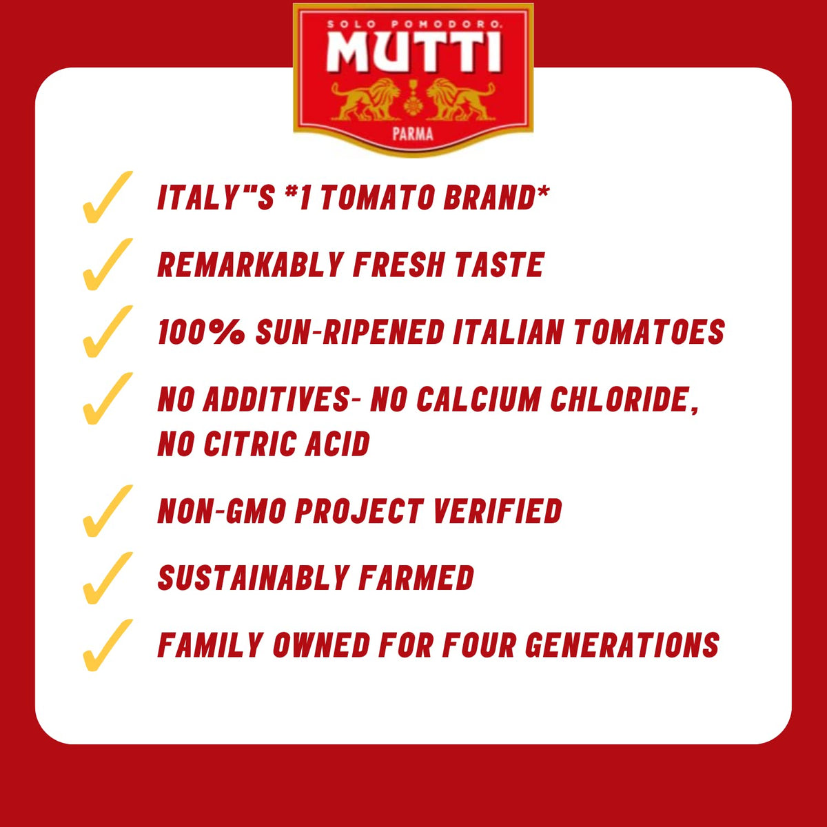 Mutti 100% Italian Crushed Tomatoes