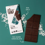 Theo Chocolate Sea Salt Organic Dark Chocolate Bar, 70% Cacao