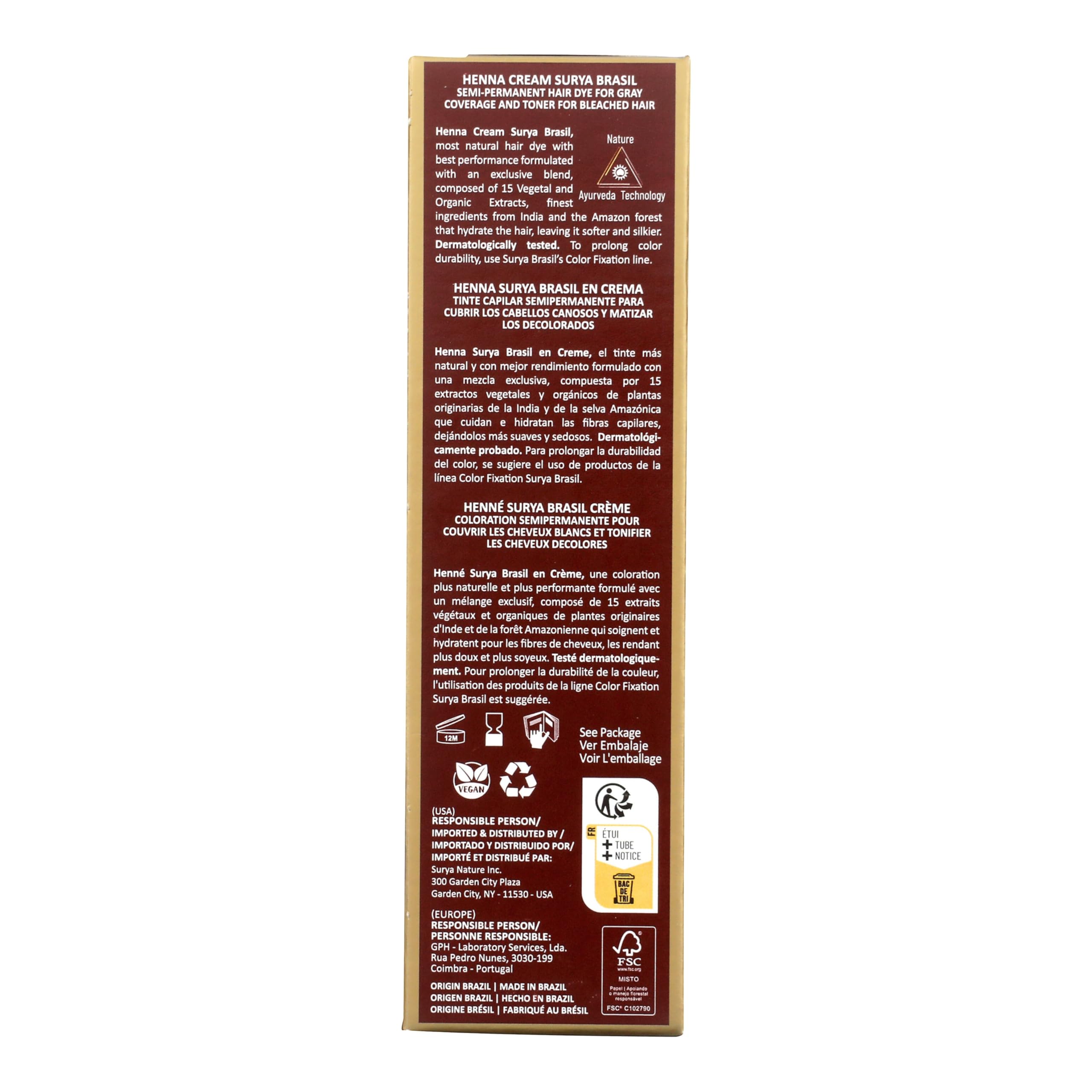 Henna Cream Burgundy 96% Natural Ingredients Cruelty-Free