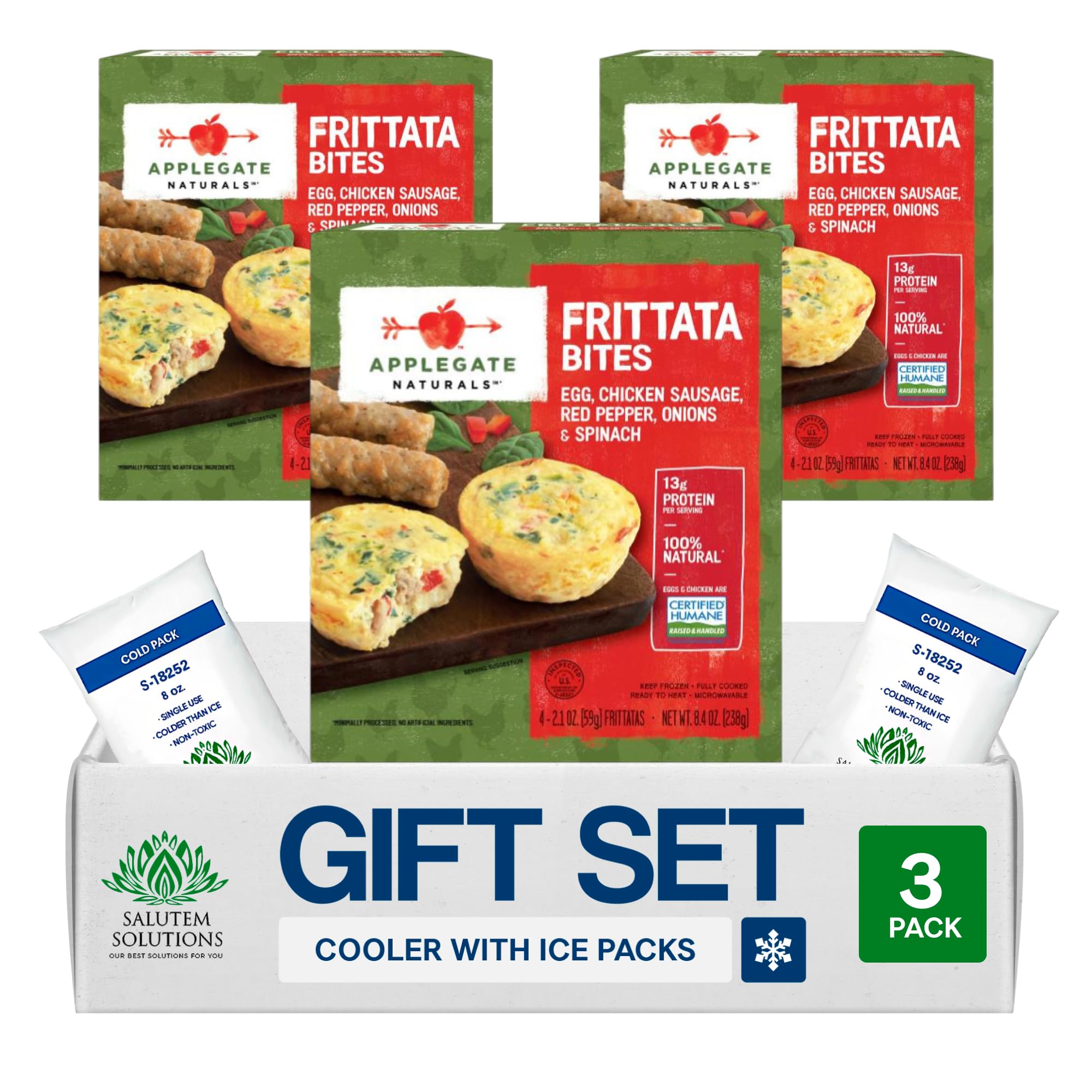 Gift Set – Egg and Cheese Breakfast – Applegate Naturals Frittata Bites (4-Pack)