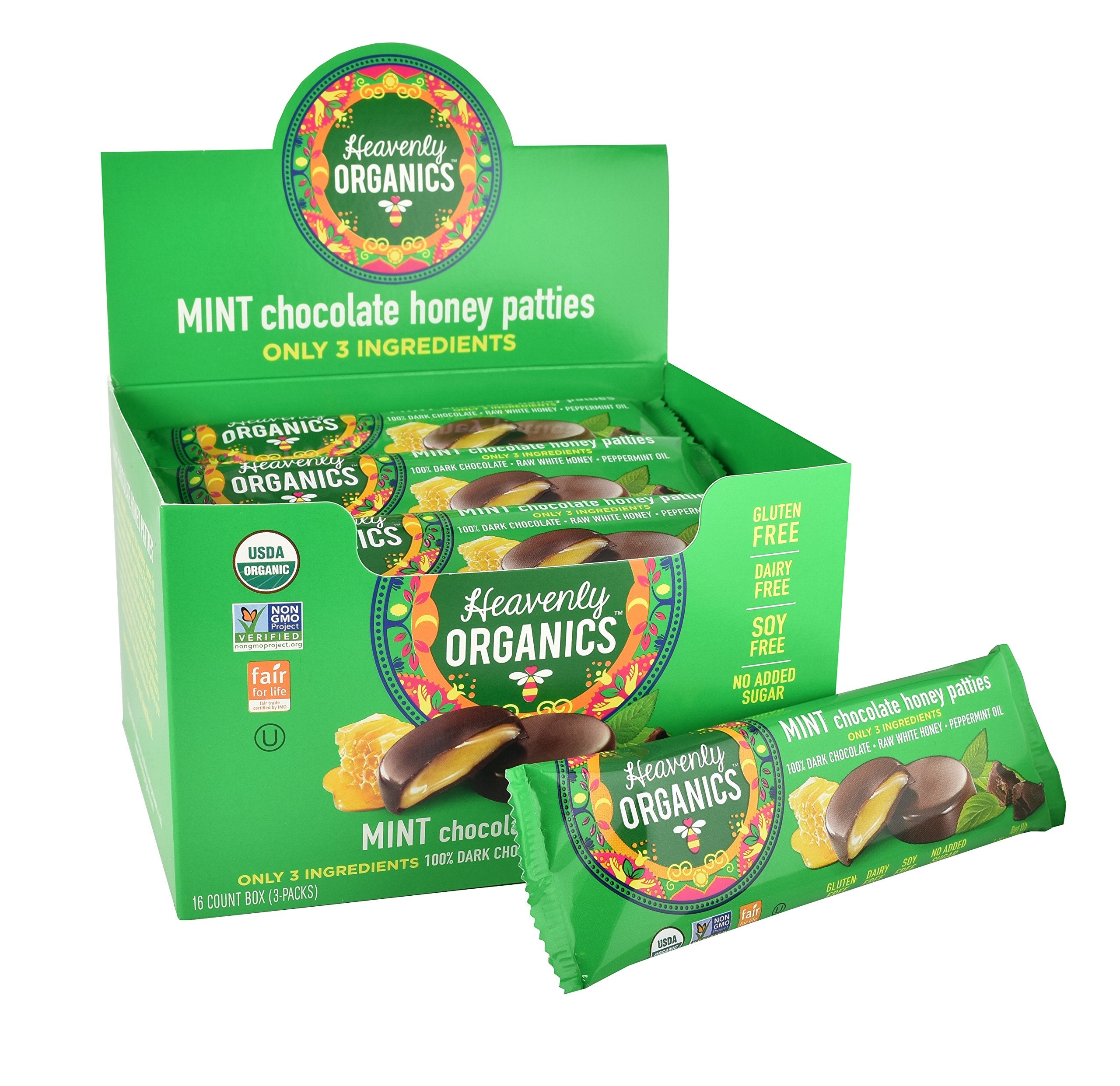 (16 Per Box) Made with 100% Honey Patties Chocolate