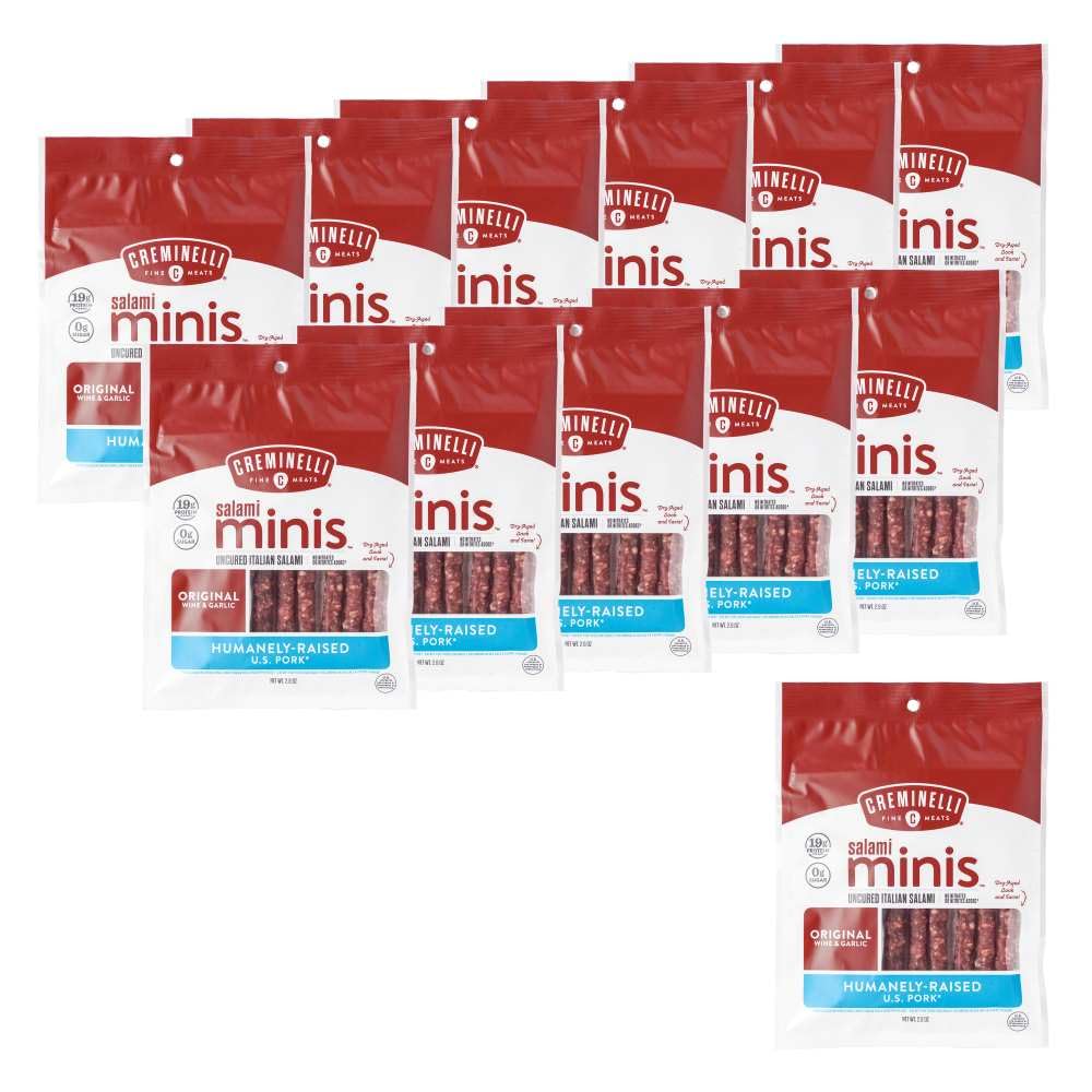 Fine Meats Salami Minis Original Wine and Garlic Uncured Italian