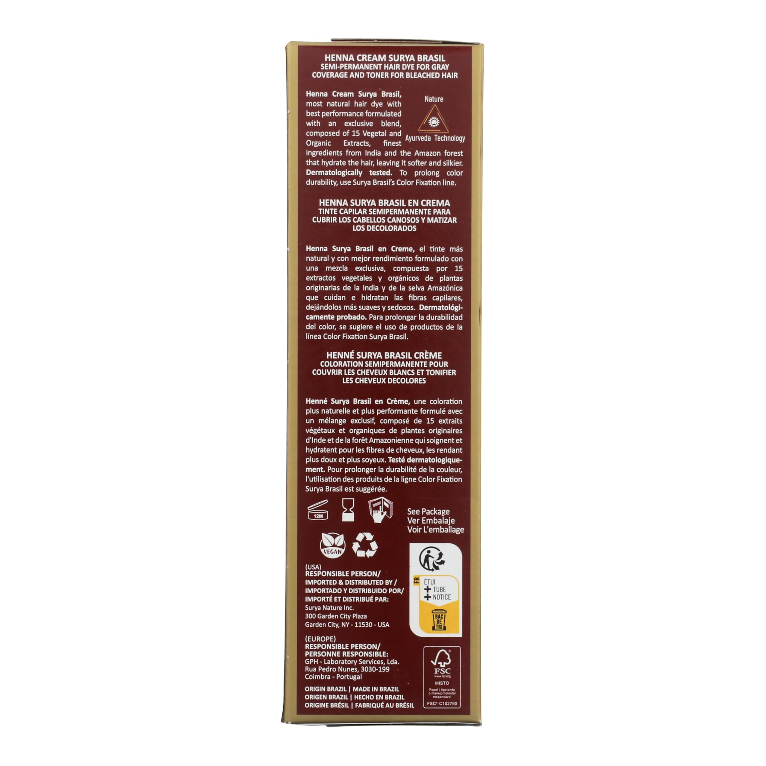 Henna Cream Dark Brown 96% Natural Ingredients Cruelty-Free