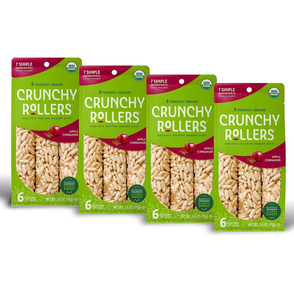Healthy Rolls Apple Cinnamon ( of 6) Crispy Puffed Rice Crunchy Rollers