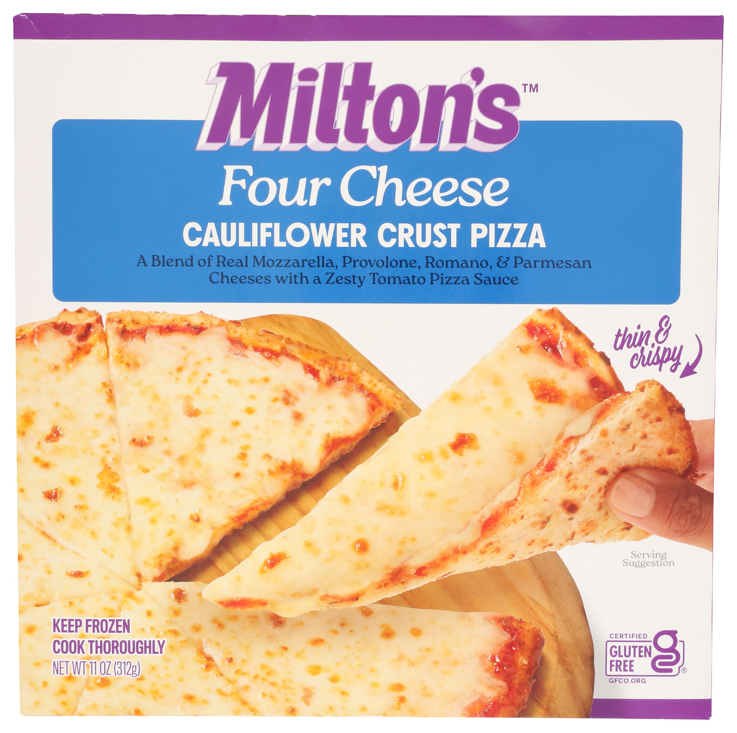 Miltons Craft Bakers Cauliflower Crust Four Cheese Pizza