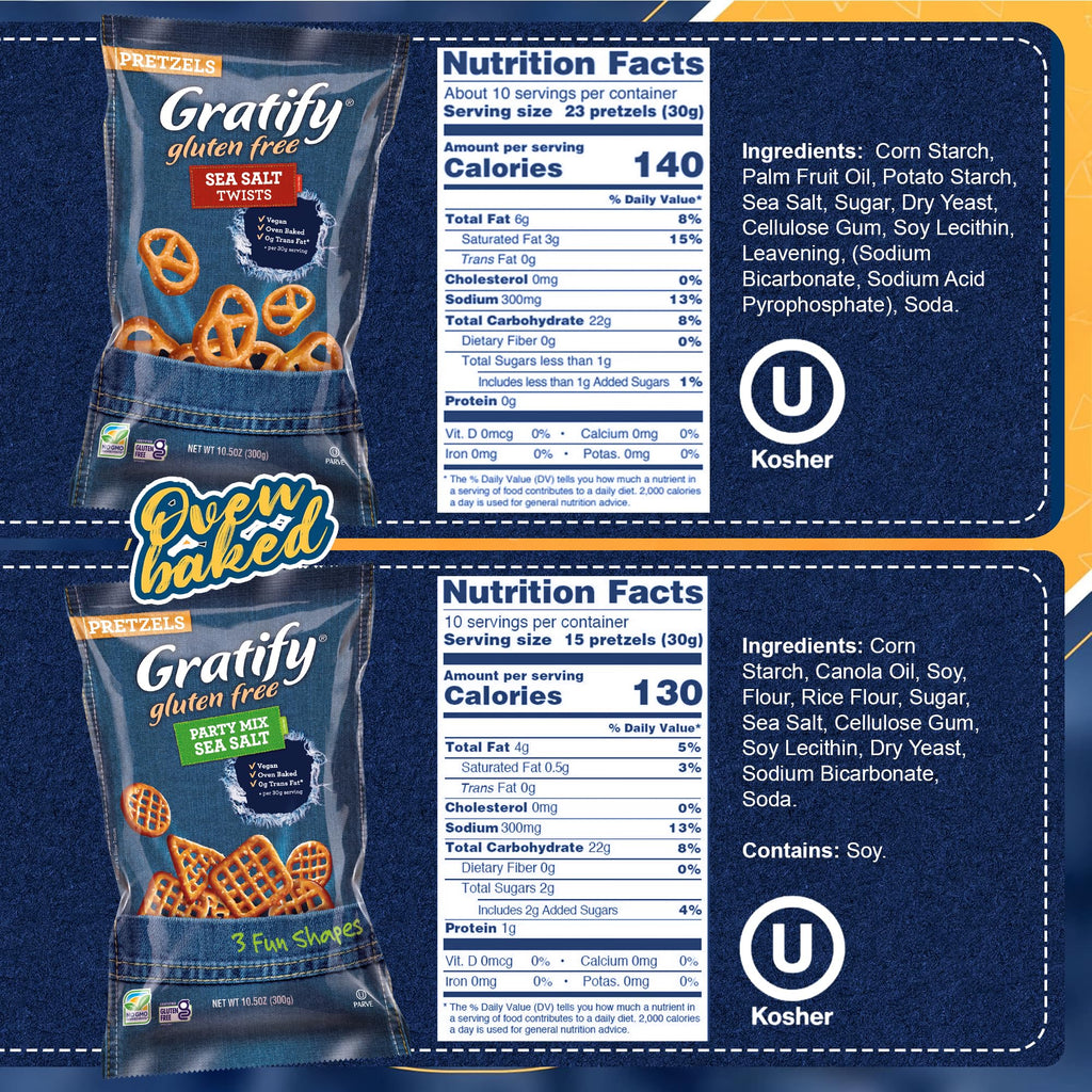 Gratify Sea Salt & Twists Bag and Pretzel Crisps