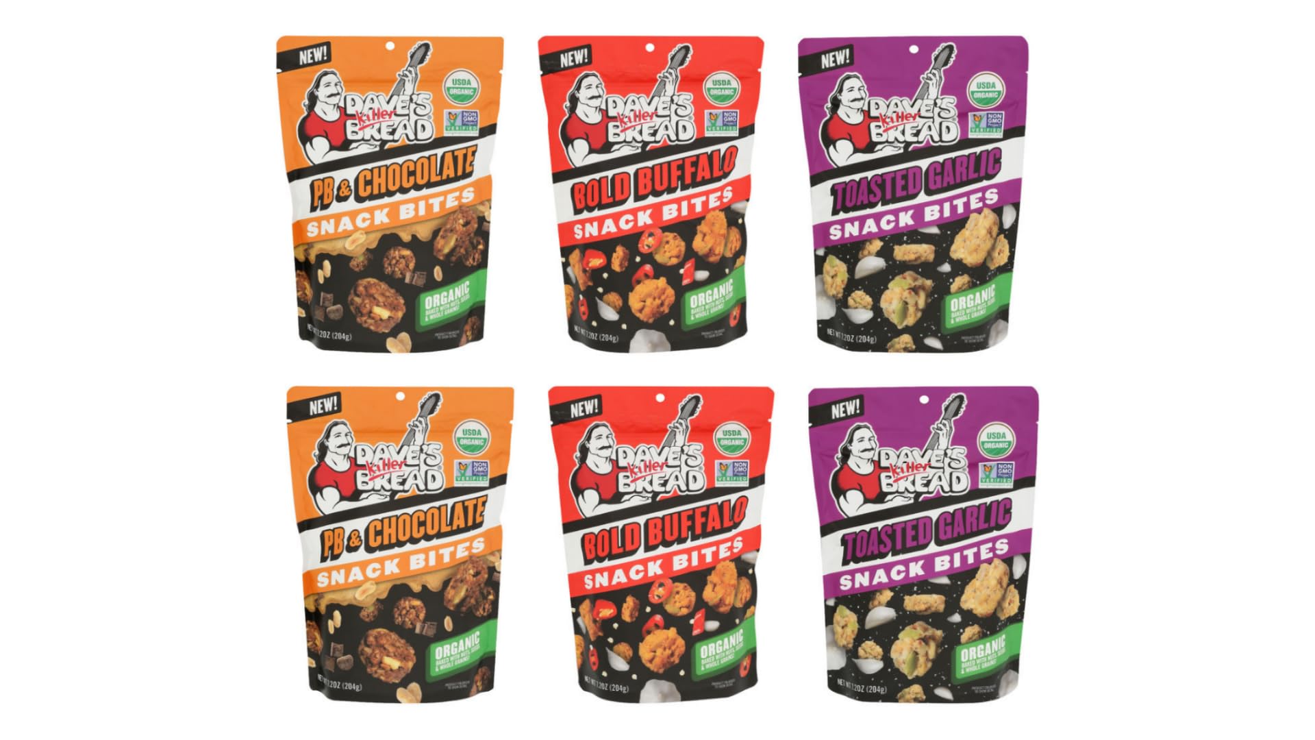 Bread Bites Variety Bundle Buffalo, Pb Choc, Garlic(2) - )