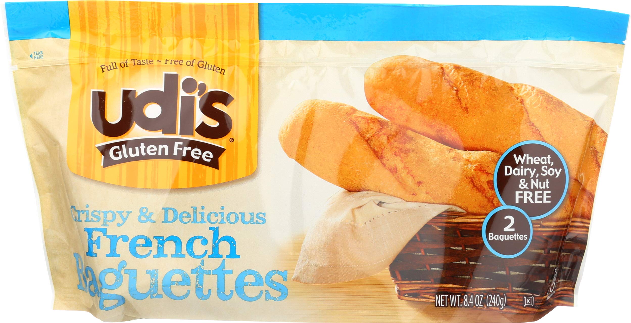 Udi's Gluten-Free French Baguette, 8.4 oz (2 Count)