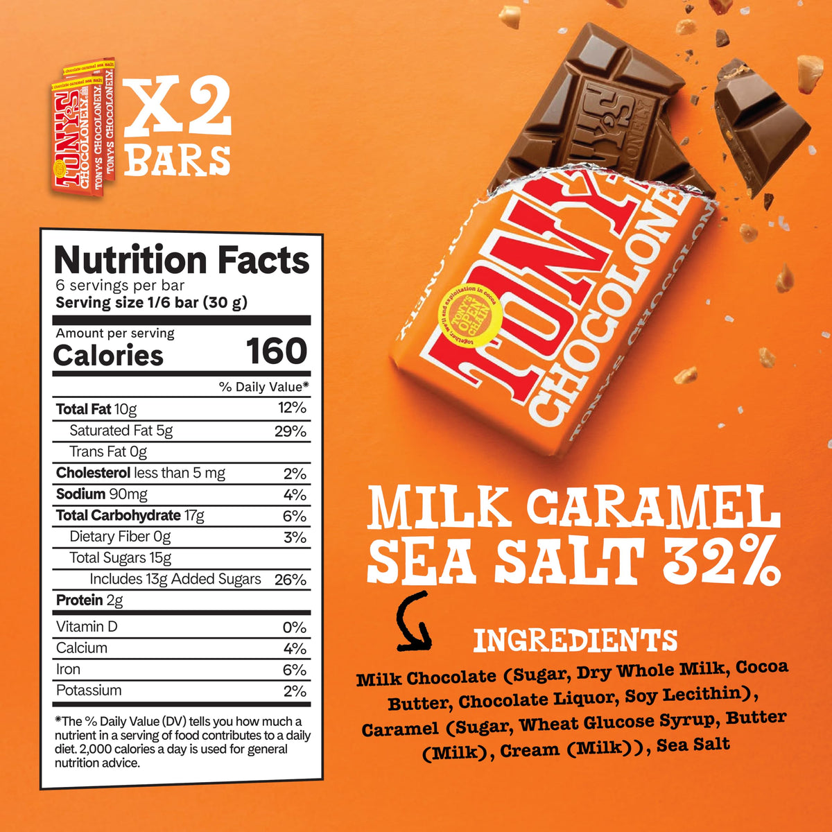 Tony's Chocolonely Milk Chocolate Bar