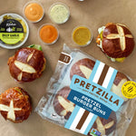 Pretzilla Soft Pretzel Burger Buns, 12.8 oz (Pack of 2)