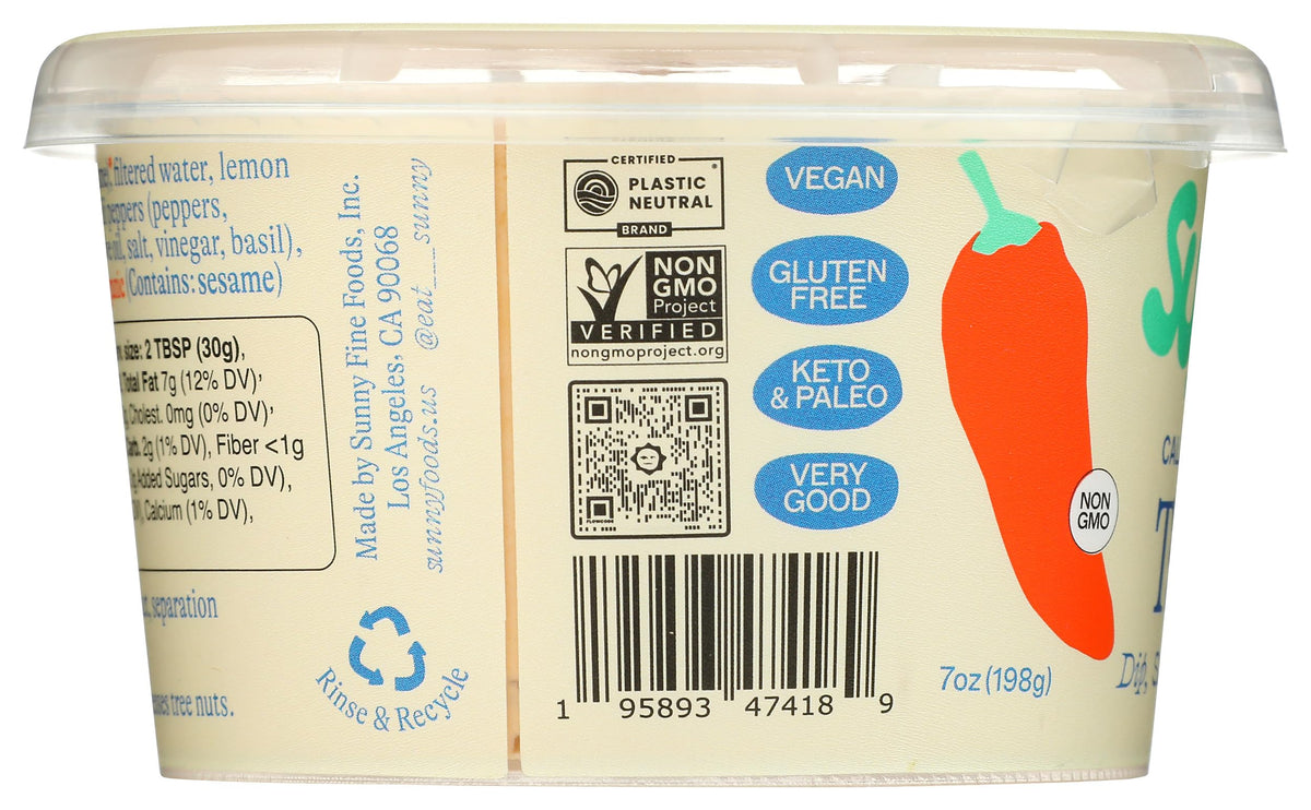 Sunny Fine Foods Calabrian Chili Tahini, 8 oz