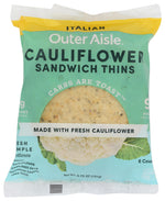 Outer Aisle Italian Cauliflower Sandwich Rounds, 6.75 oz (Pack of 12)