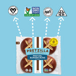 Pretzilla Soft Pretzel Burger Buns, 12.8 oz (Pack of 2)
