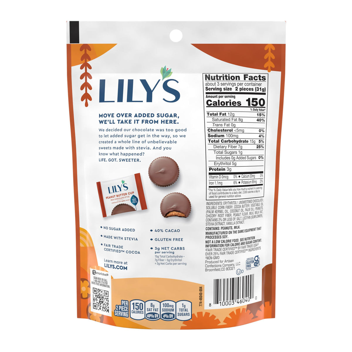 Lily's Milk Chocolate Style Peanut Butter Cups