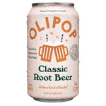 OLIPOP - Classic Root Beer Sparkling Tonic, Healthy Soda, Prebiotic Soft Drink, Aids Digestive Health, Contains Prebiotics & 9g of Plant Fiber, Caffeine Free, Low Calorie, Low Sugar (12 oz, 4-Pack)