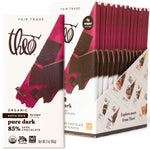 Theo Chocolate Organic Dark Chocolate Bar, 85% Cacao