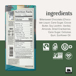 Endangered Species Dark Chocolate Bar with Sea Salt & Almonds, 72% Cocoa