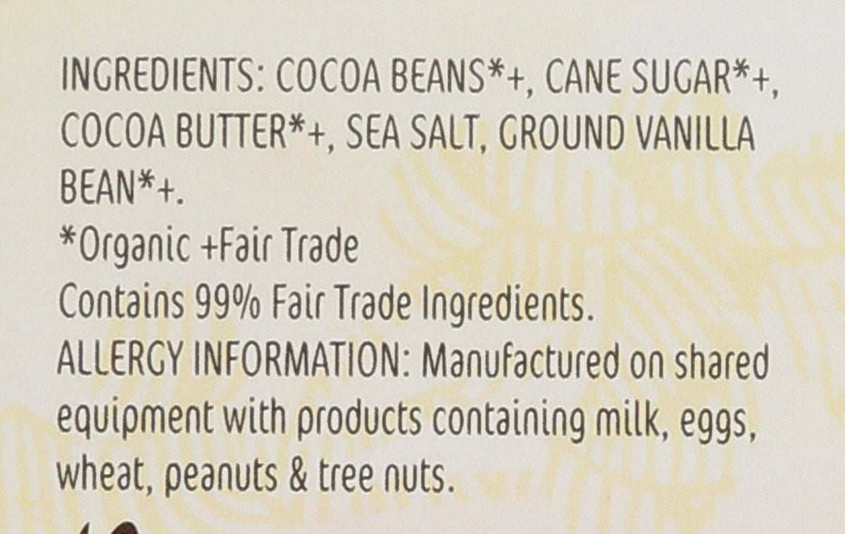 Theo Chocolate Sea Salt Organic Dark Chocolate Bar, 70% Cacao