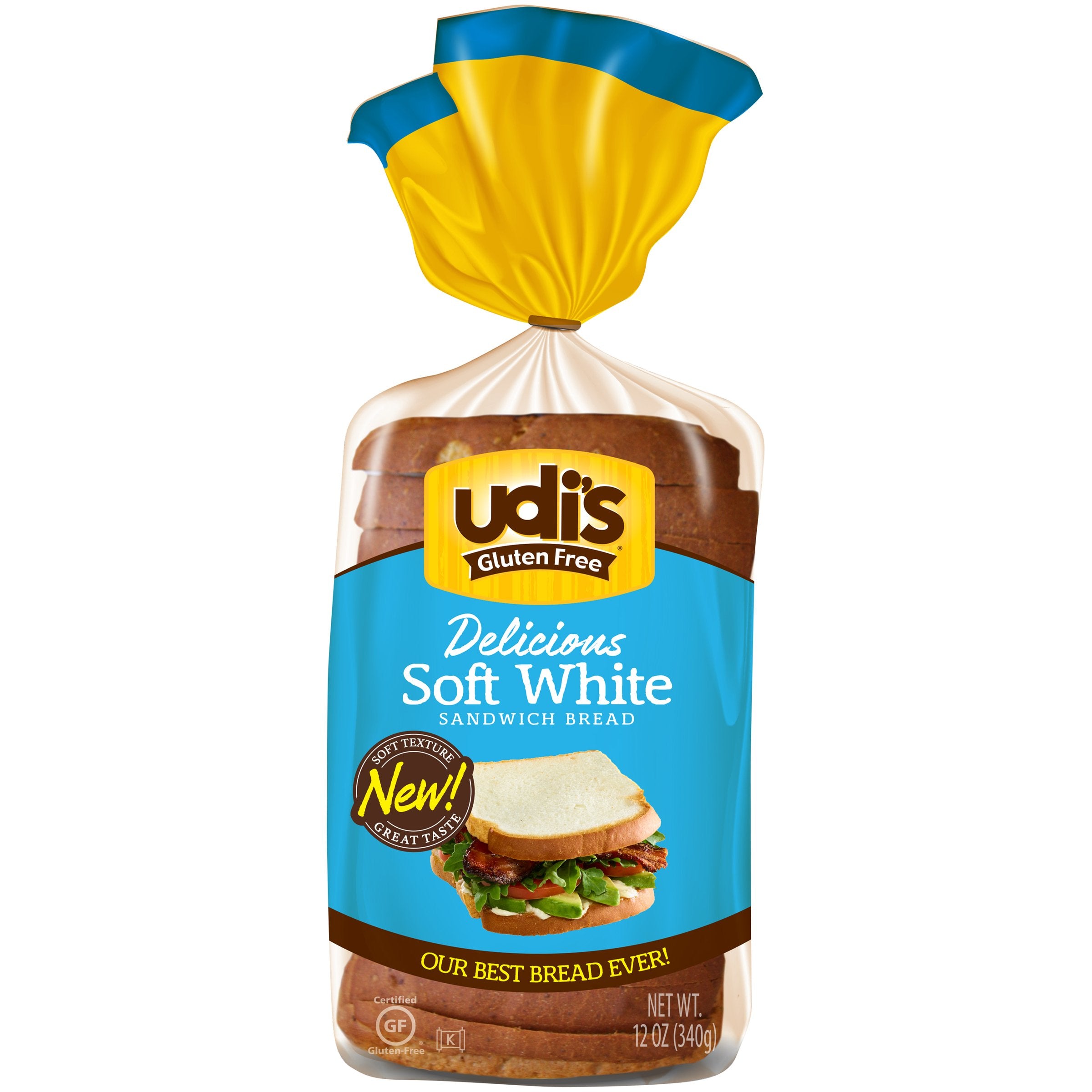 Udi's Gluten-Free White Sandwich Bread (Pack of 2)