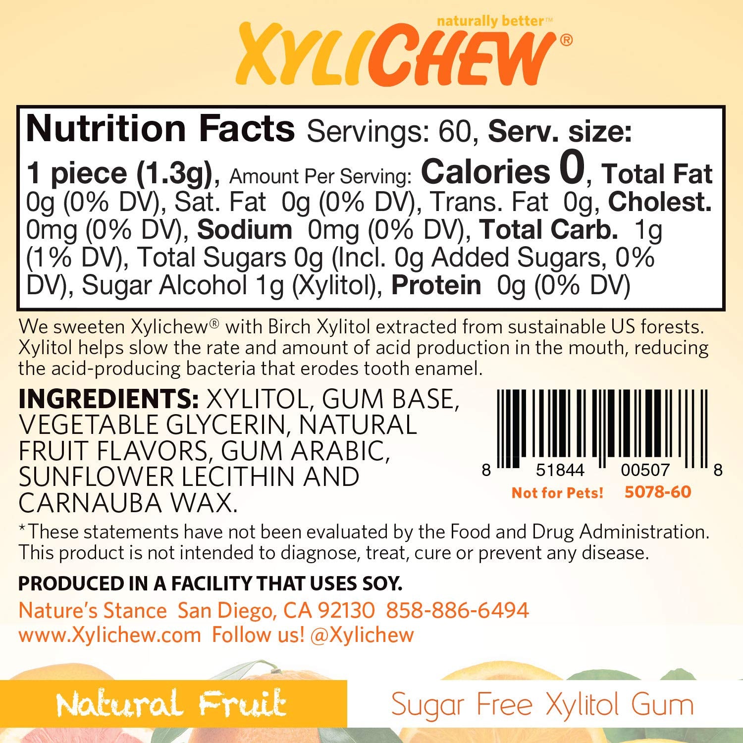Zero Aspartame Natural Oral Care Gum Xylitol Chewing