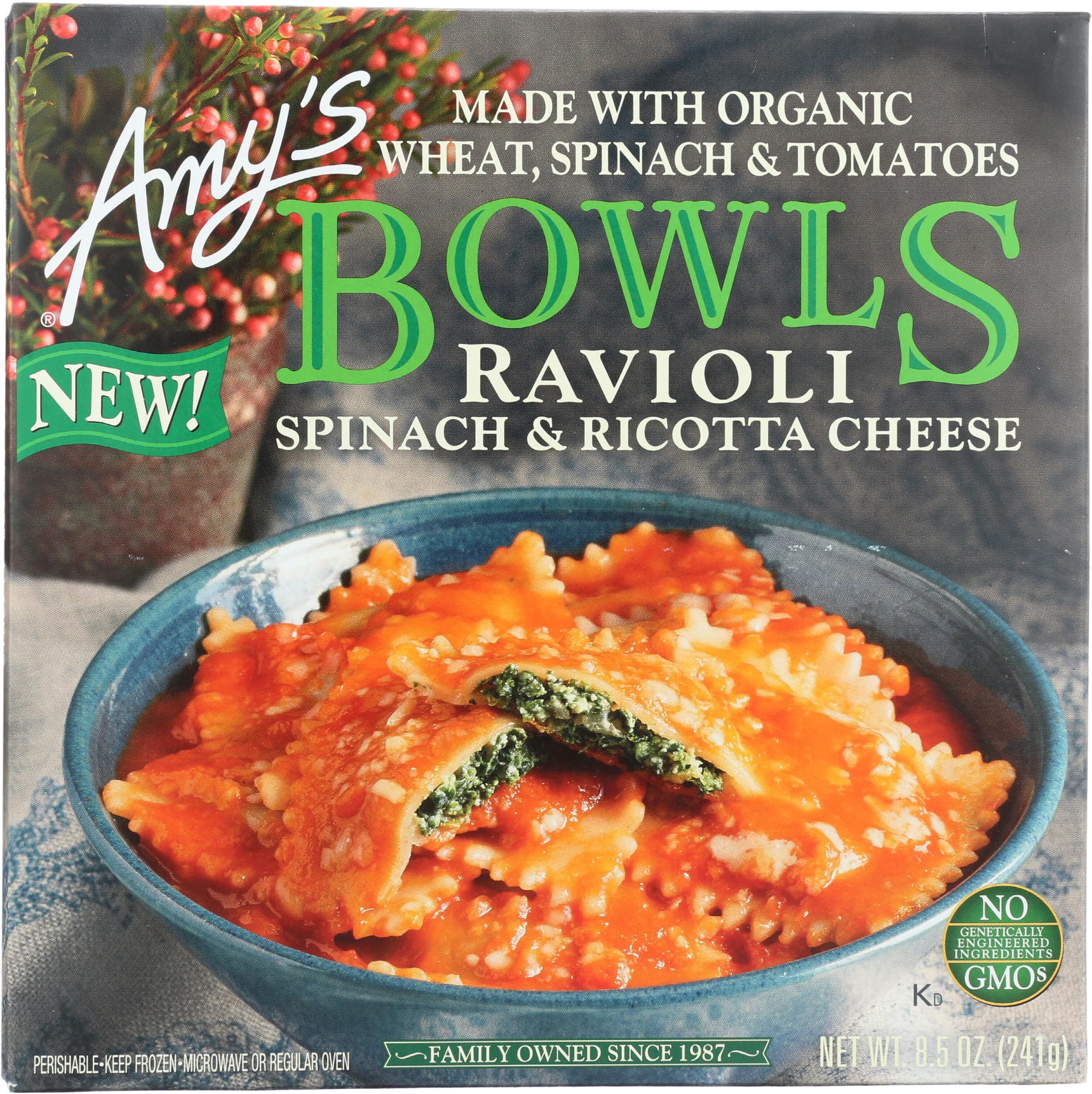Spinach Ravioli Bowl Made with Wheat