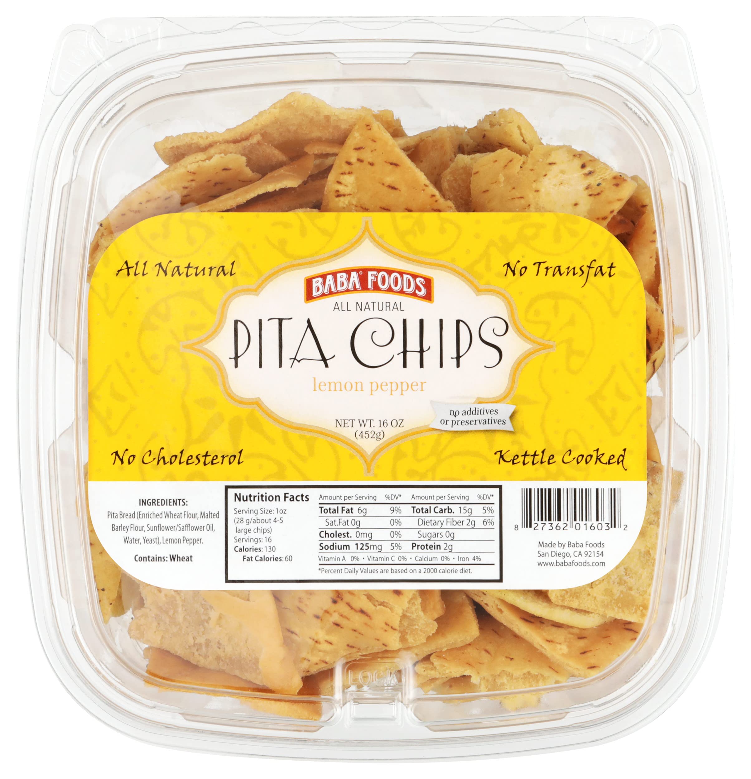 Lemon Pepper Kettle Cooked Pita Chips