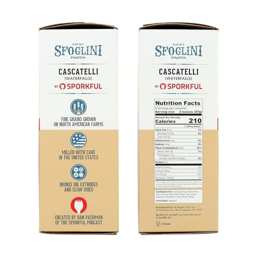 Sfoglini Sporkful Cascatelli Pasta Box with Napkins