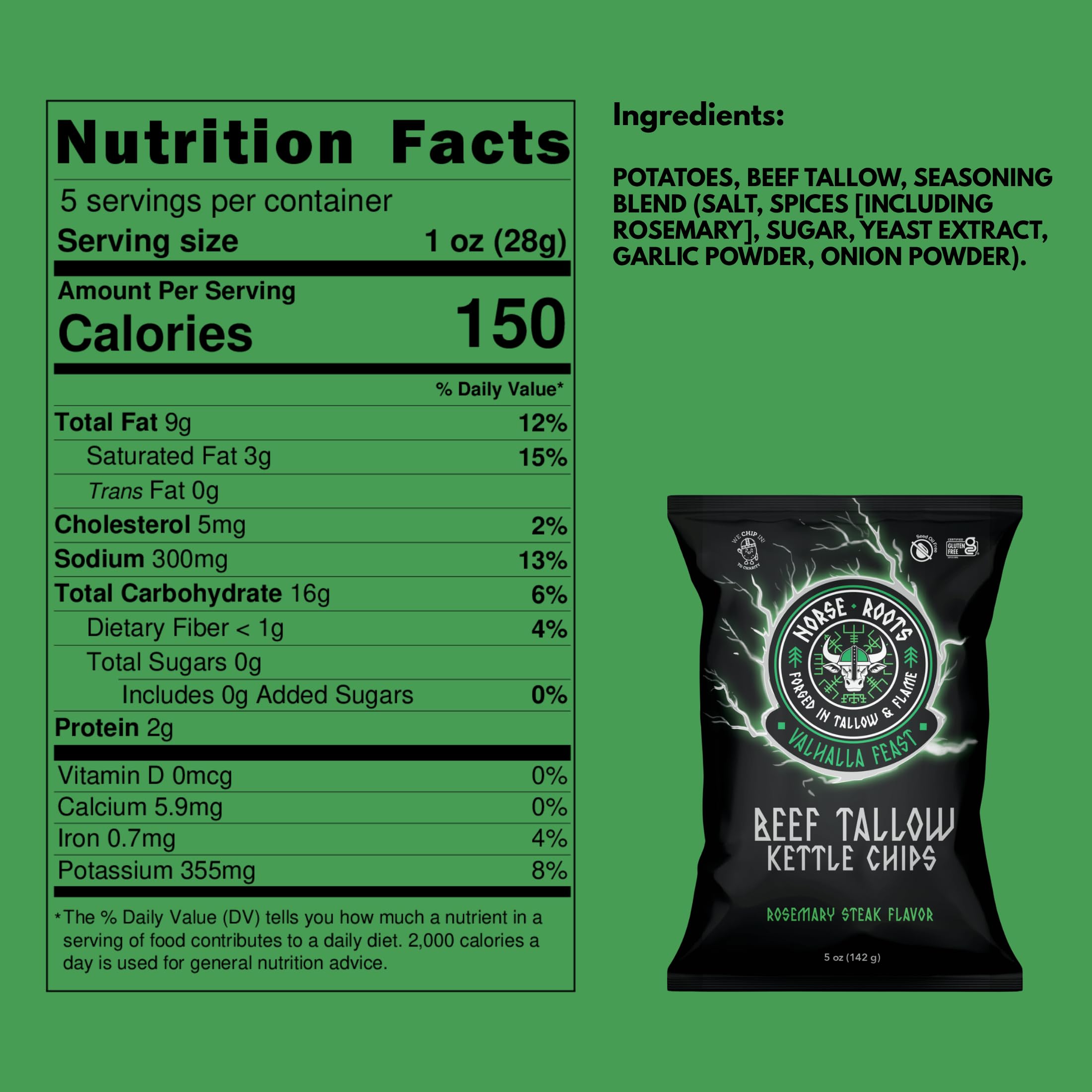 Beef Tallow Kettle Chips – Seed Oil Potato