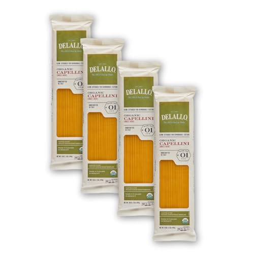 Made with Only Semolina Durum Wheat Flour Bronze Cut Capellini Pasta