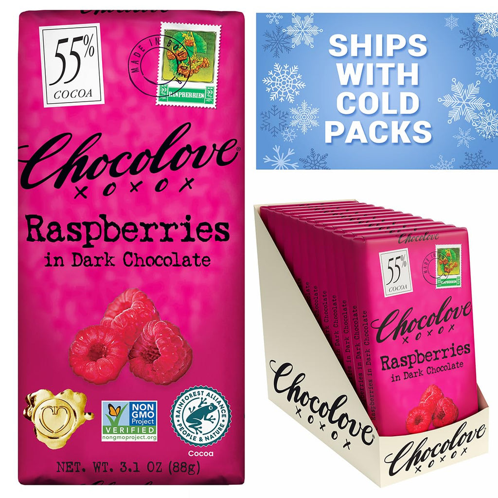 Raspberries Dark Chocolate Bars