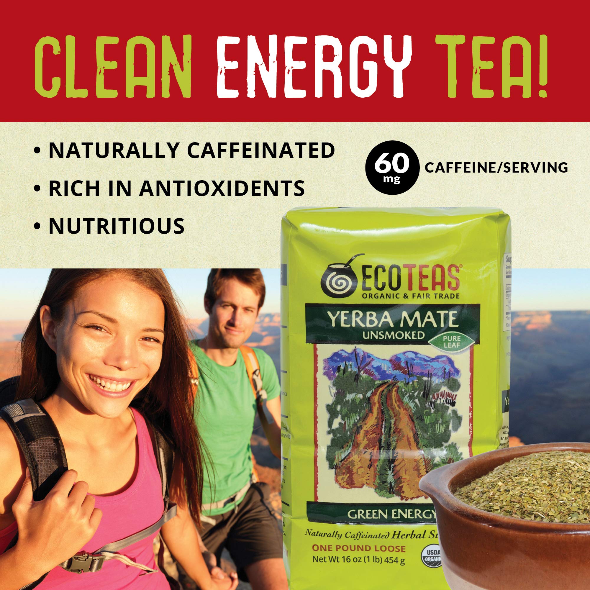Organic Unsmoked Yerba Mate Tea Pure Loose Leaf