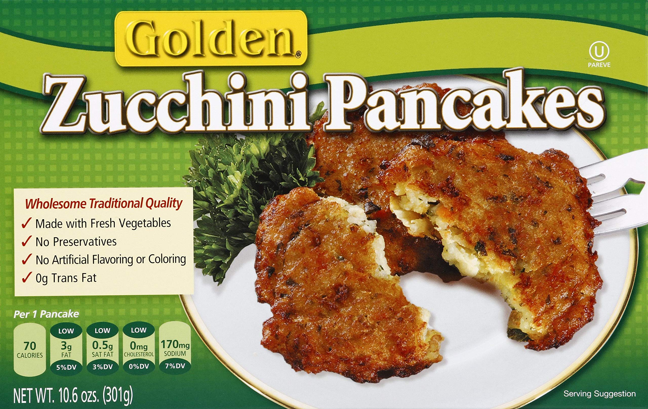 Golden Zucchini Pancakes, 10.6 oz (Pack of 12)