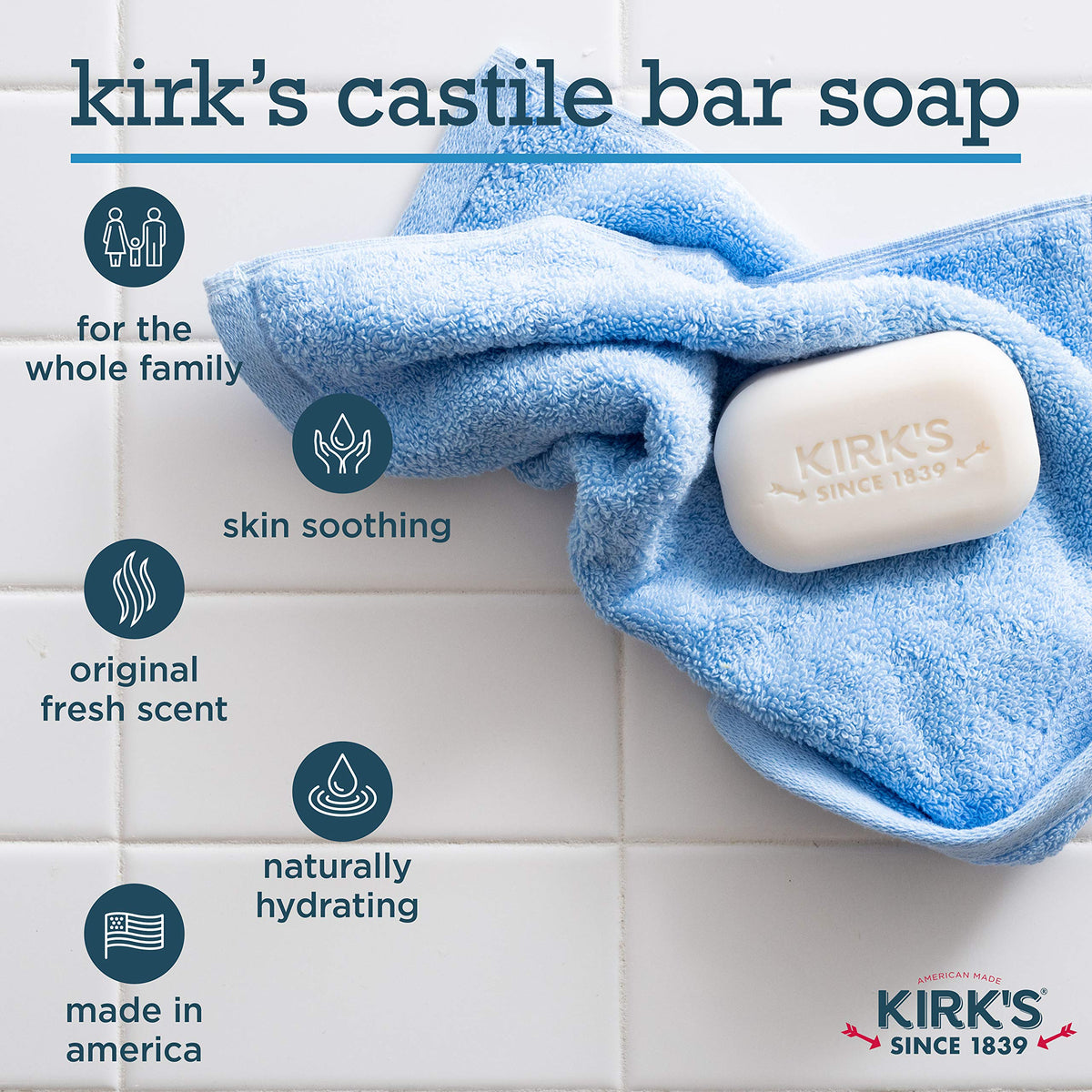 Kirk's Original Coco Castile Bar Soap