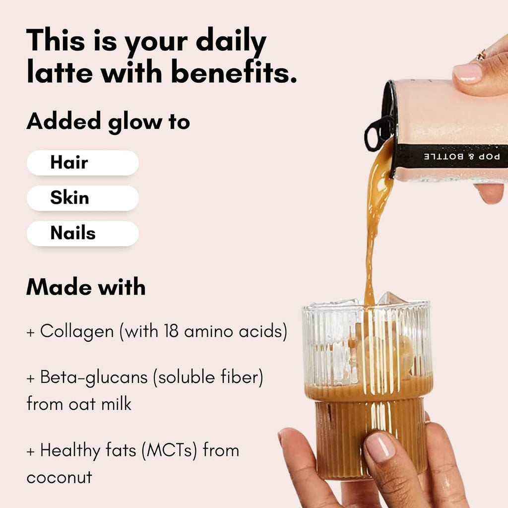 Vanilla Oat Milk Lattes Cold Brew Sustainably Sourced Marine Collagen MCT Oil