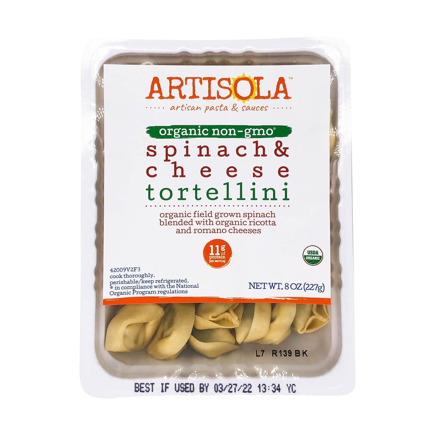 Artisola Spinach and Cheese Tortellini