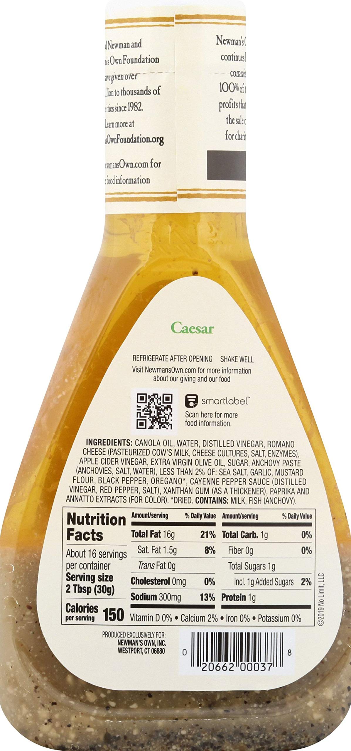 Newman's Own Parmesan Balsamic Vinaigrette Salad Dressing