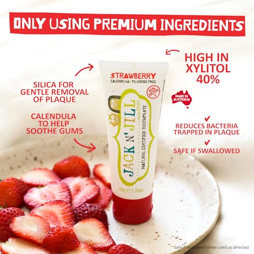 Natural Toddler Toothpaste Fluoride Training For Toddlers 1-3 40% Xylitol