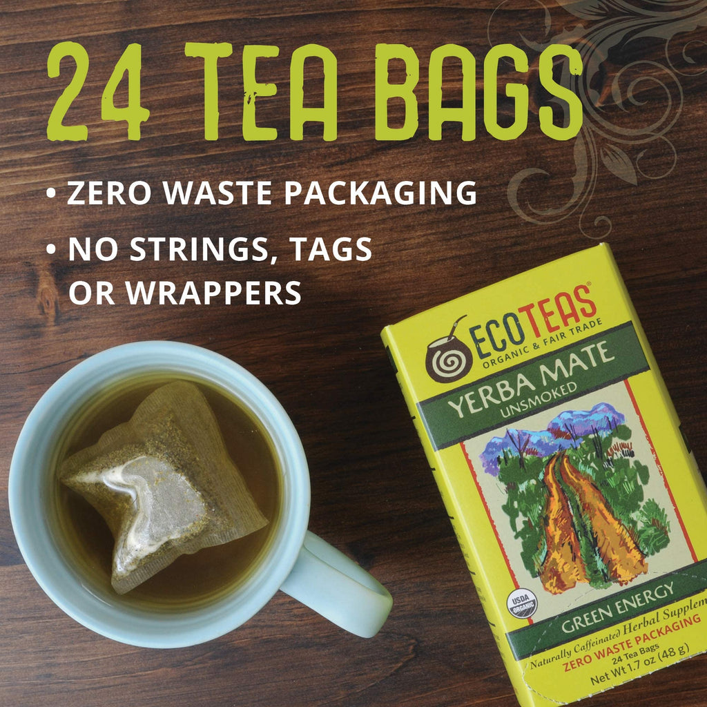 Organic Unsmoked Yerba Mate Tea Bags
