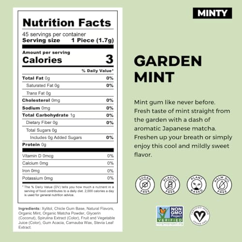 Natural, Xylitol, Chewing Gum, Ingredients