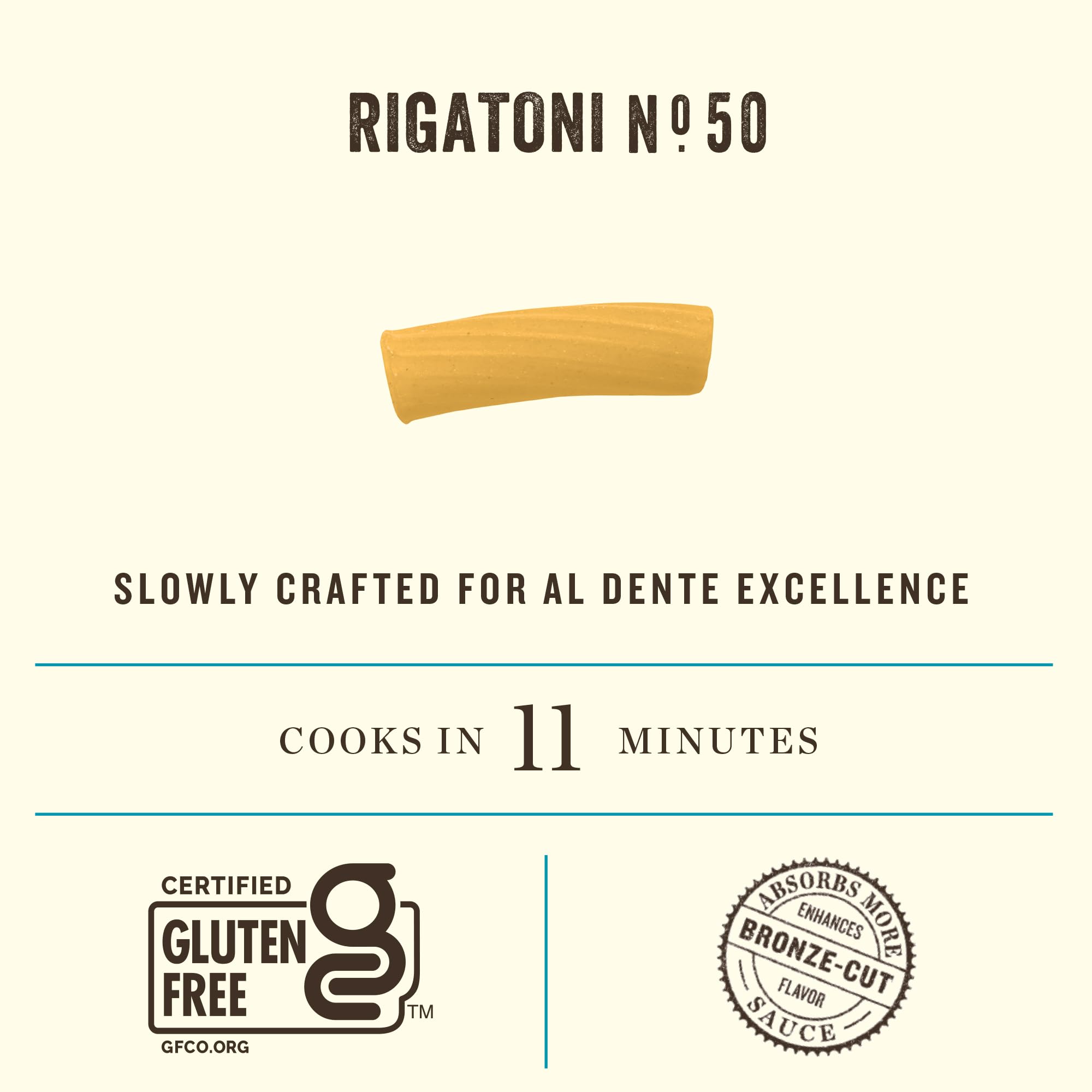 Made with Corn & Rice Rigatoni Pasta Noodles N.50