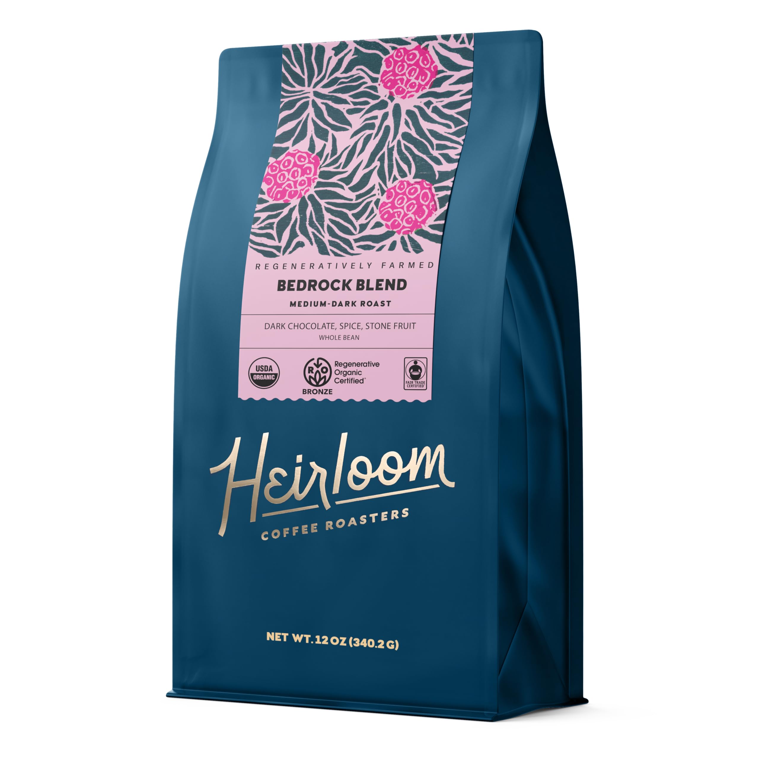 Bedrock Blend Medium/Dark Roast Whole Bean Regenerative Certified