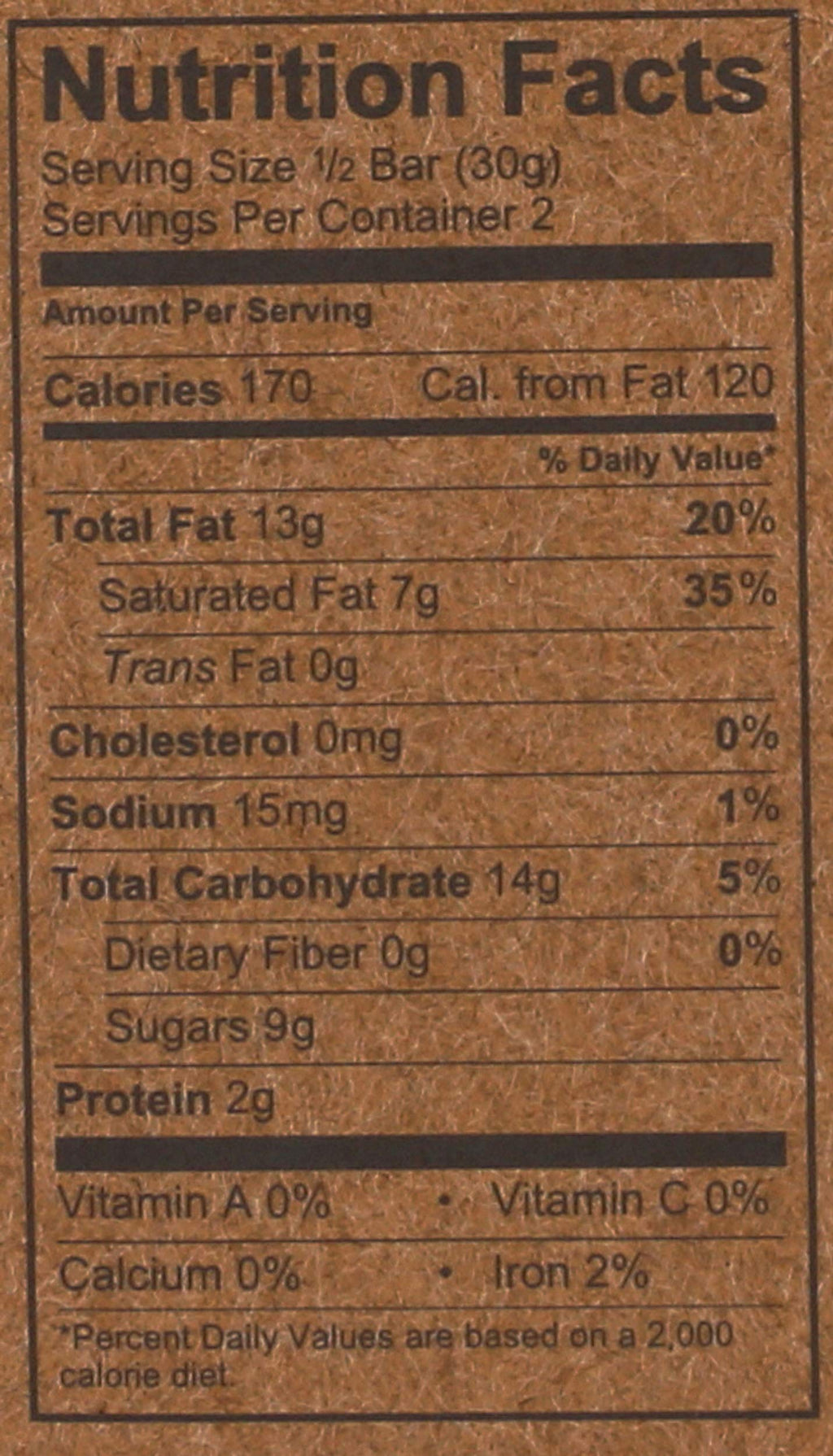Bar Chocolate Cashew Vanilla