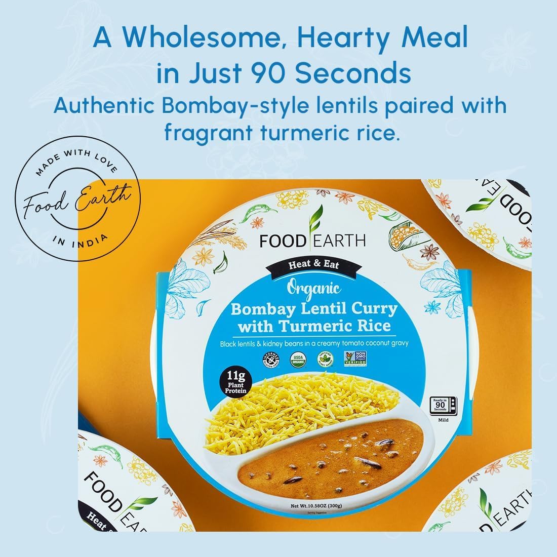 Microwavable Ready-to-Eat Indian Chickpeas Curry