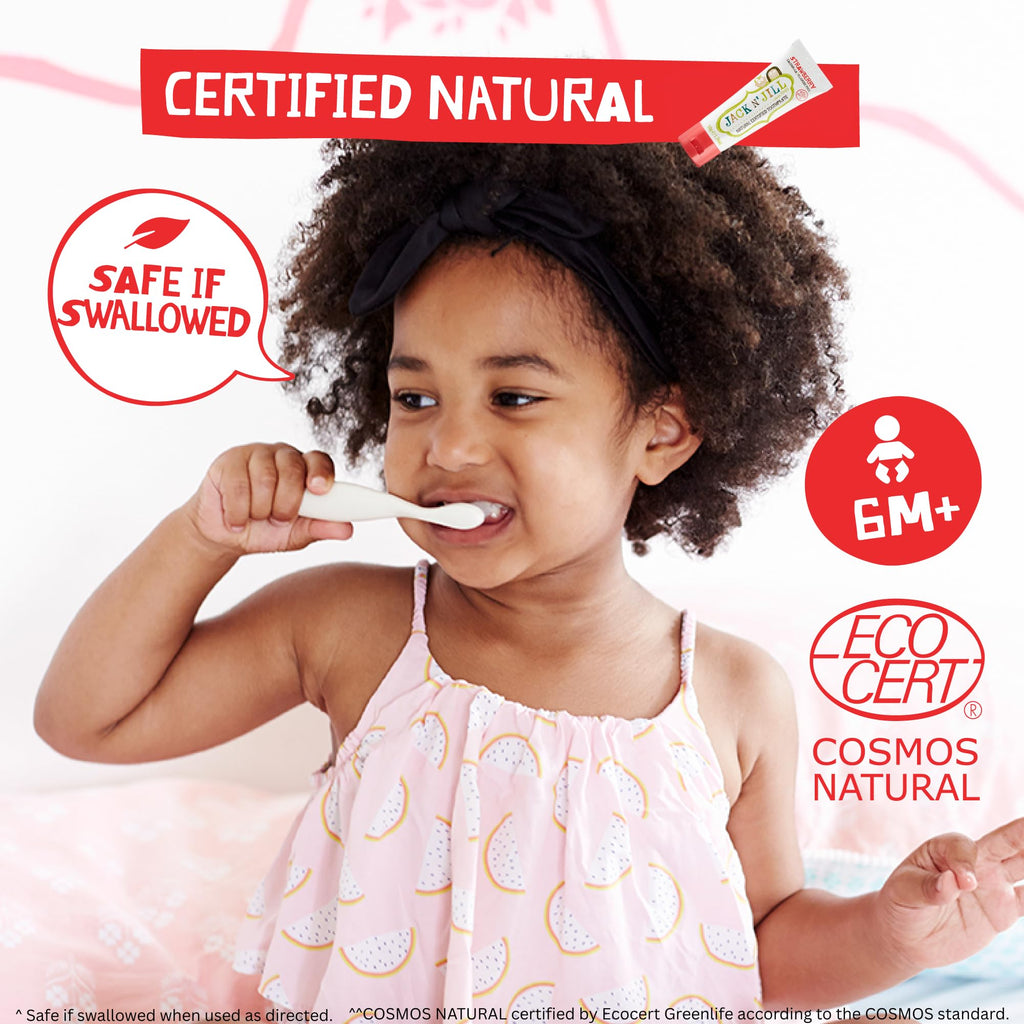 Natural Toothpaste For Kids Toddler (Baby Fluoride Training (Raspberry)