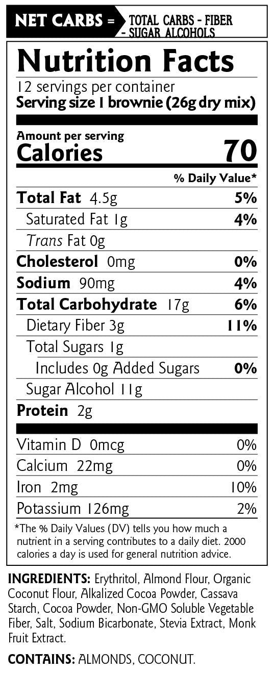 Net Carbs ( Each) Ultimate Fudge Brownie Mix