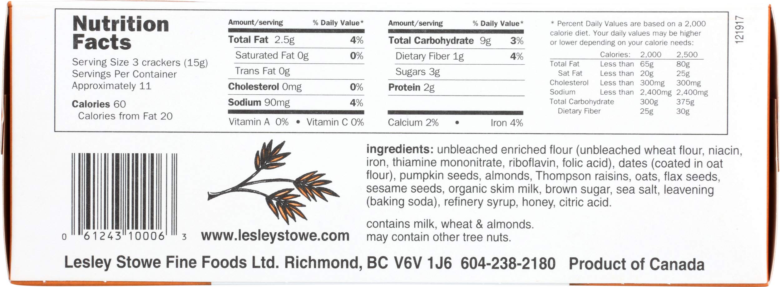Raincoast Crisps Outstanding Quality and Taste