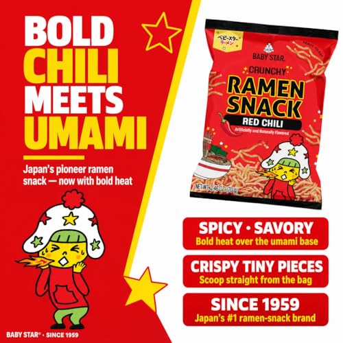 Baby Star Crunchy Ramen Tiny (Red Chili)