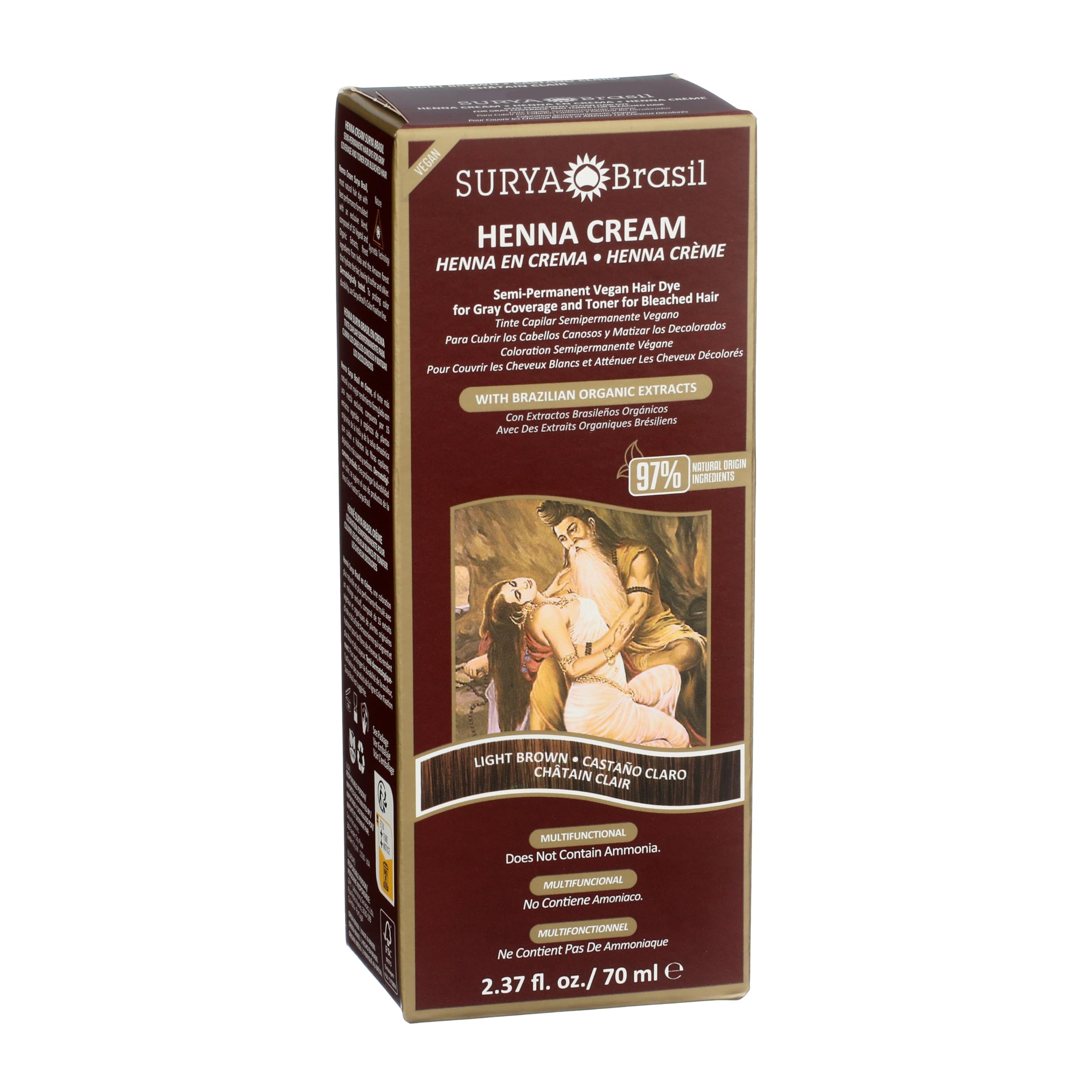 Henna Light Brown Cream Surya Nature Inc