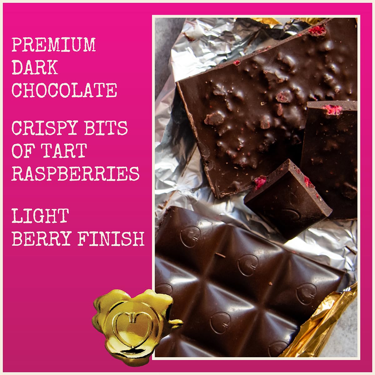 Raspberries Dark Chocolate Bars