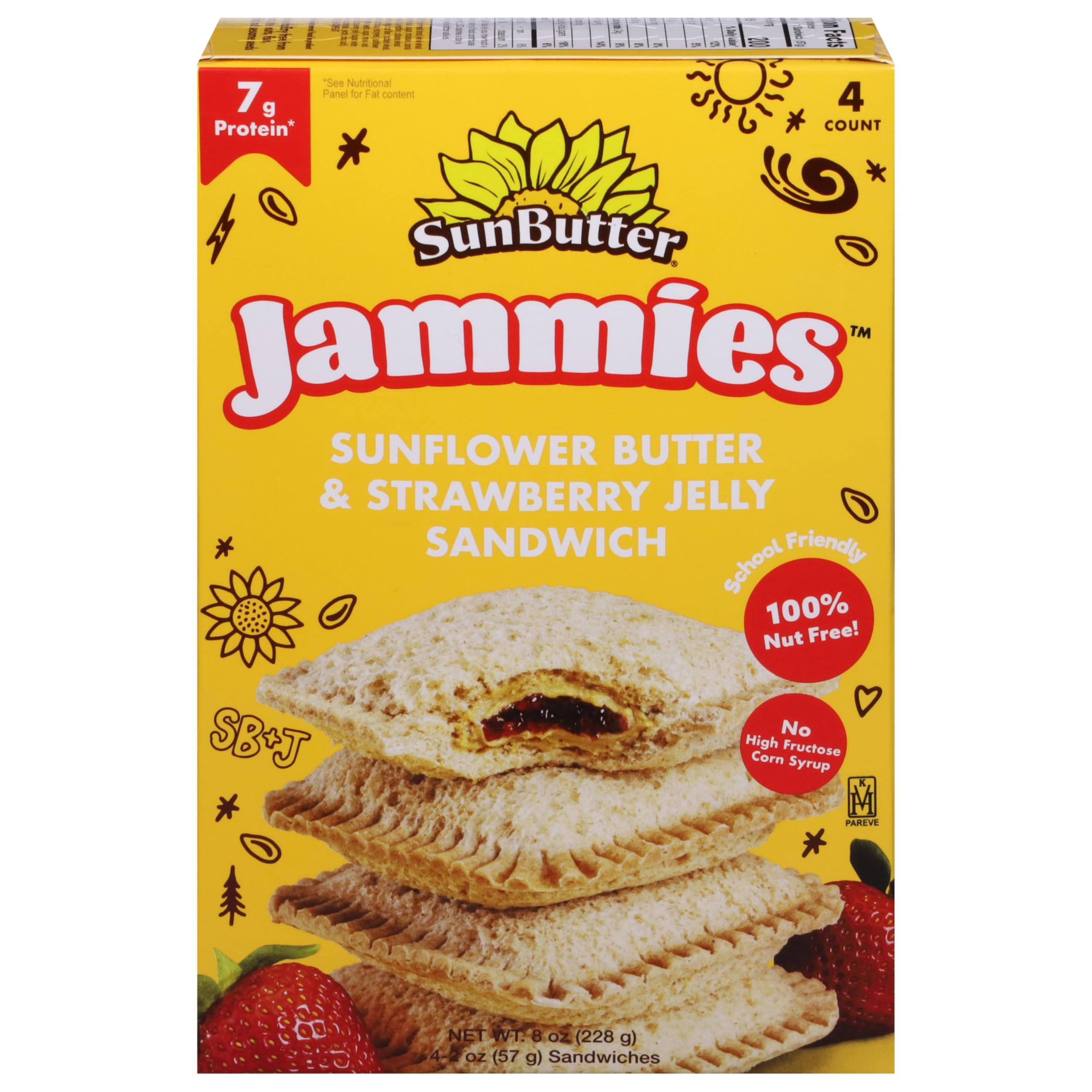 Sunf Btr & Strawb Jelly Sandwich